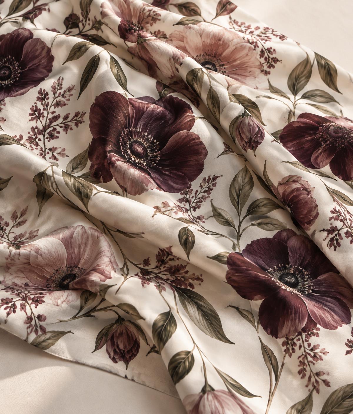 Close detail of the Noura print